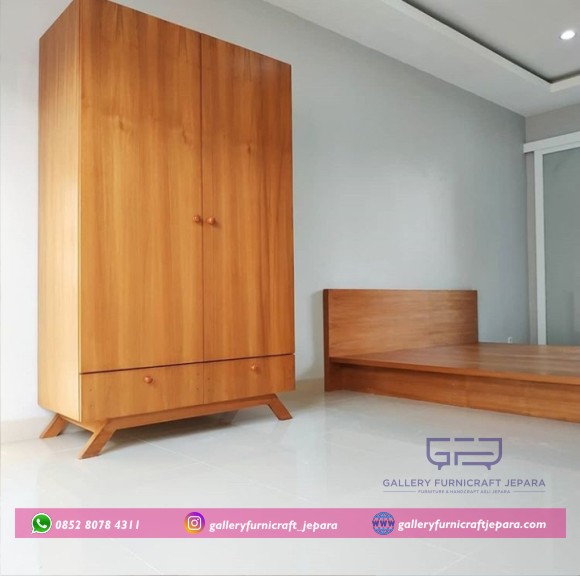 Lemari 2 Pintu Retro