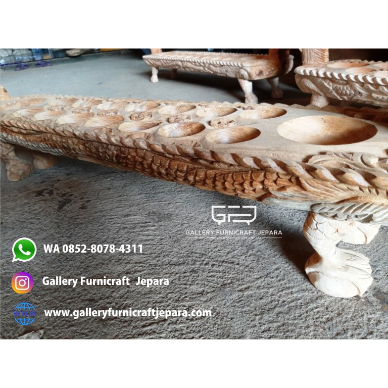 congklak naga ekor kayu jati 100x19x30 @250 03