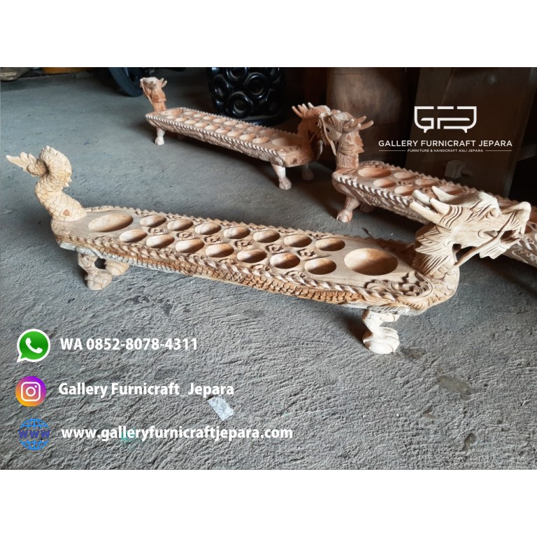 congklak naga ekor kayu jati 100x19x30 @250