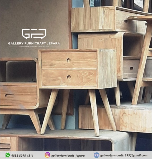 nakas retro 2 laci 50x40x70 cm @375