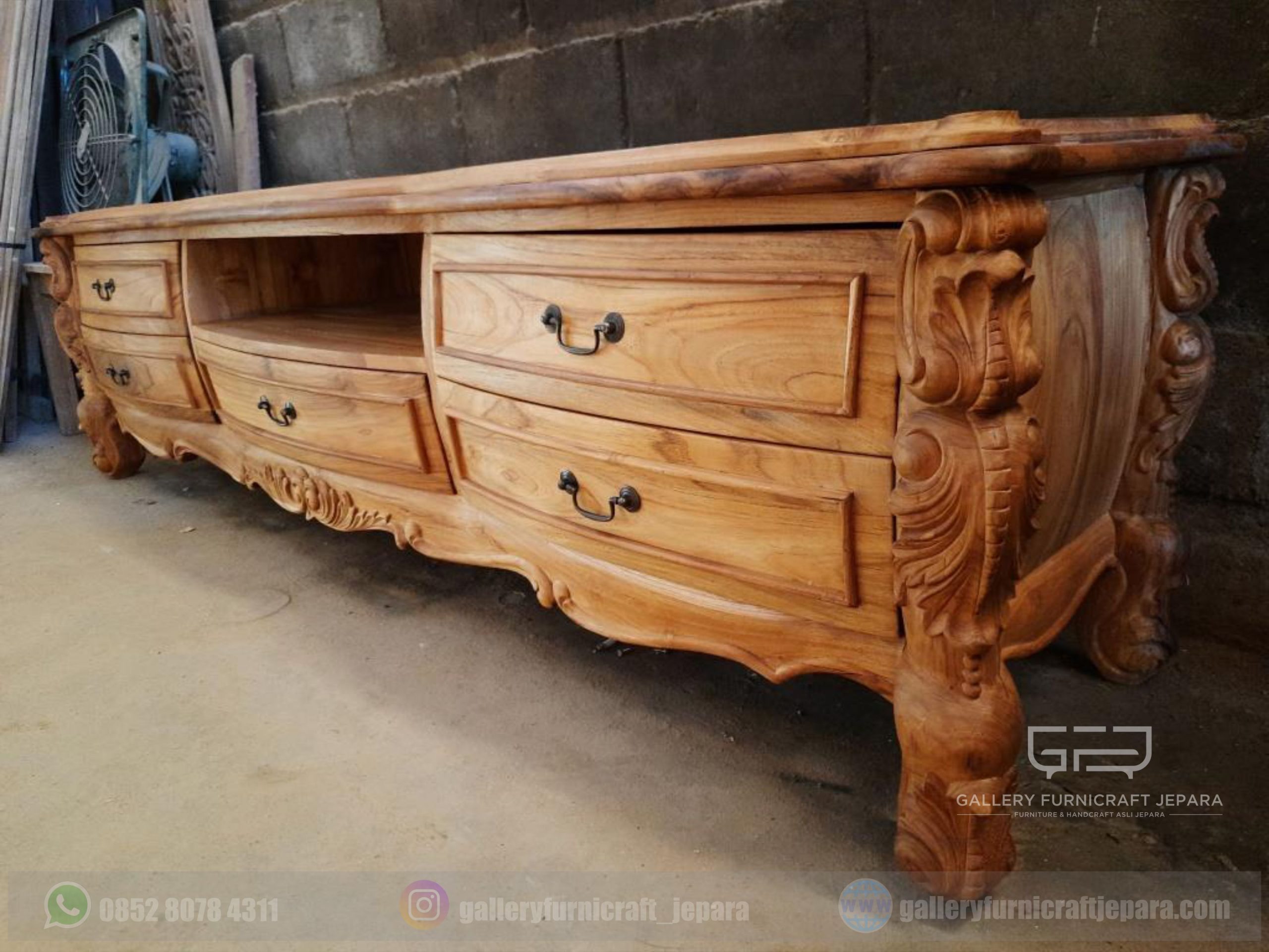 bufet ukir 200x45x55cm 04