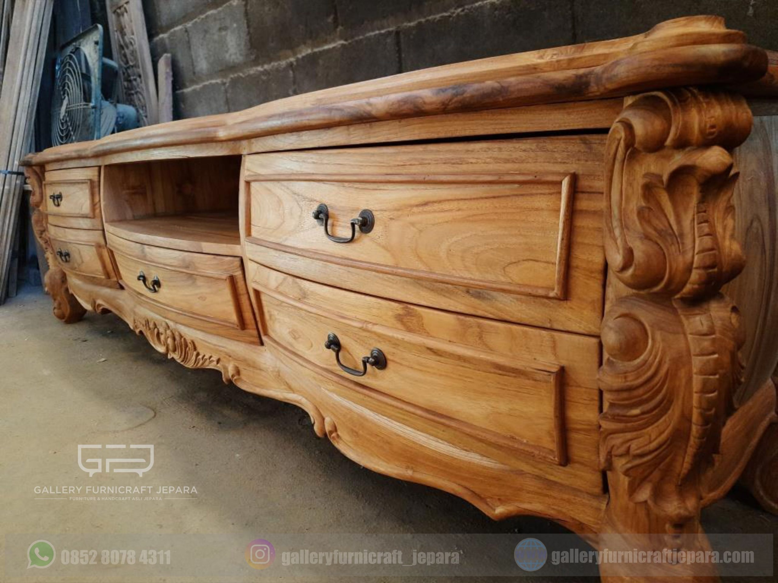 bufet ukir 200x45x55cm 05