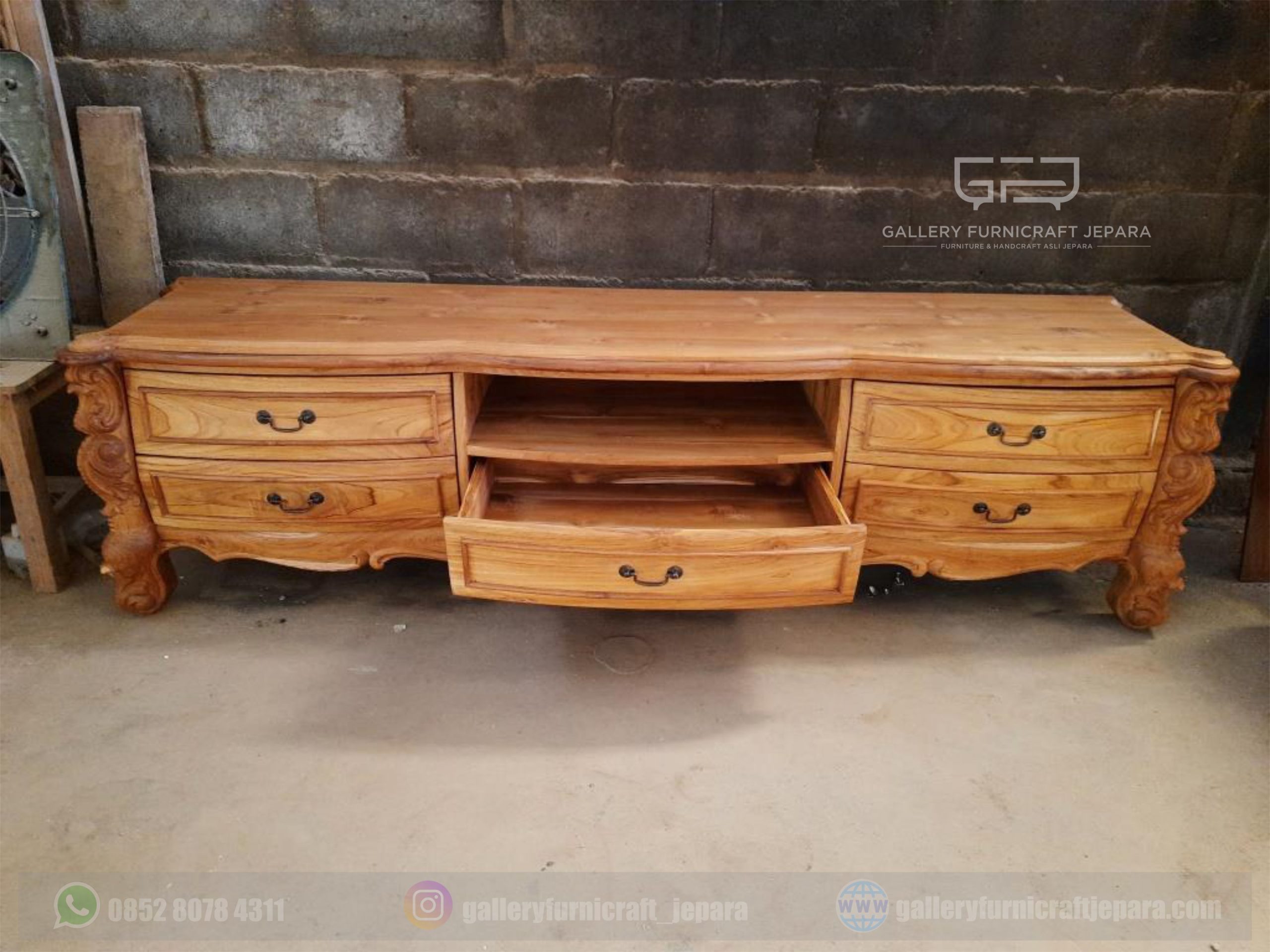 bufet ukir 200x45x55cm 09