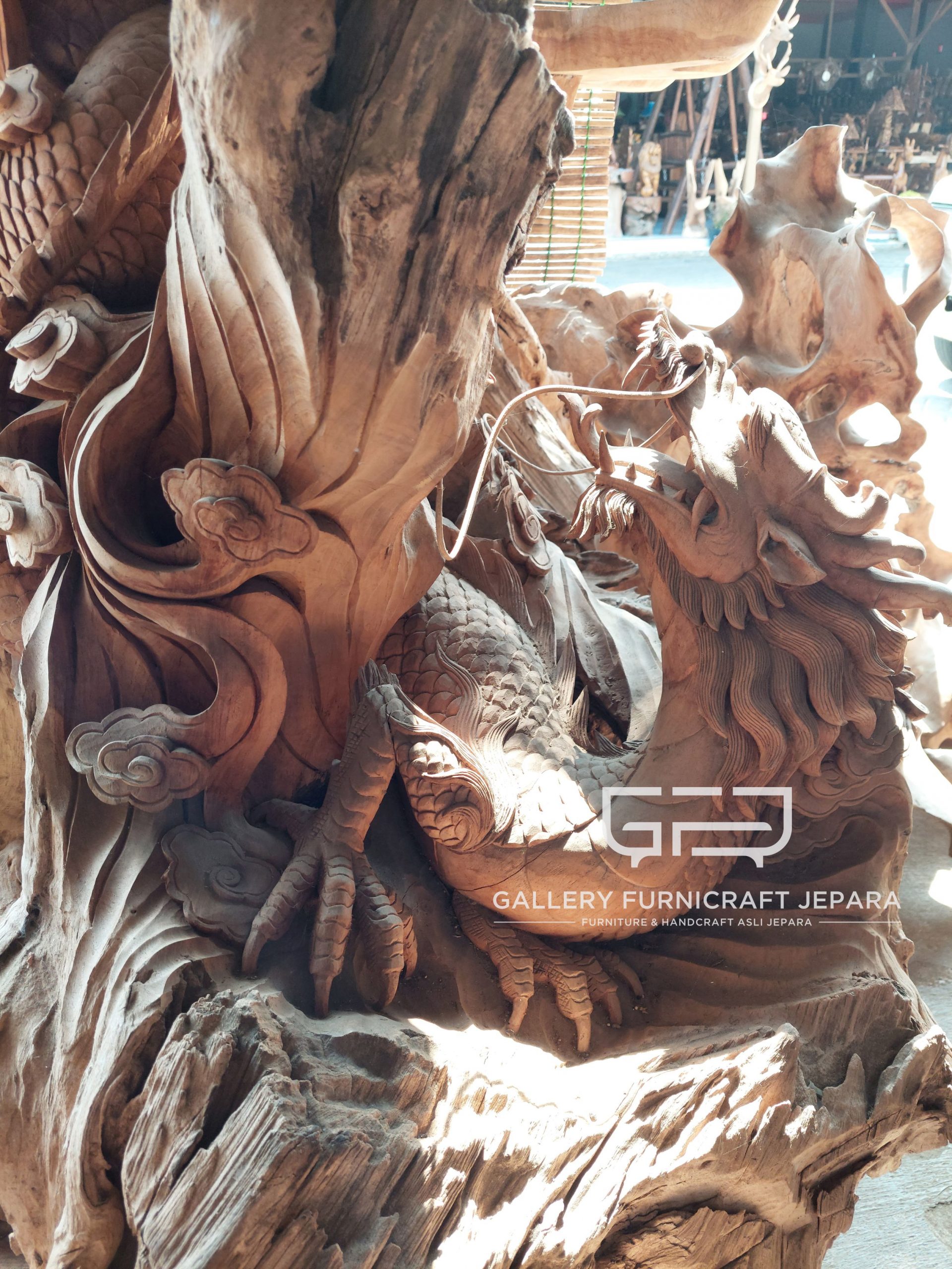 patung naga awan kayu jati 120x100x220 @18k 04