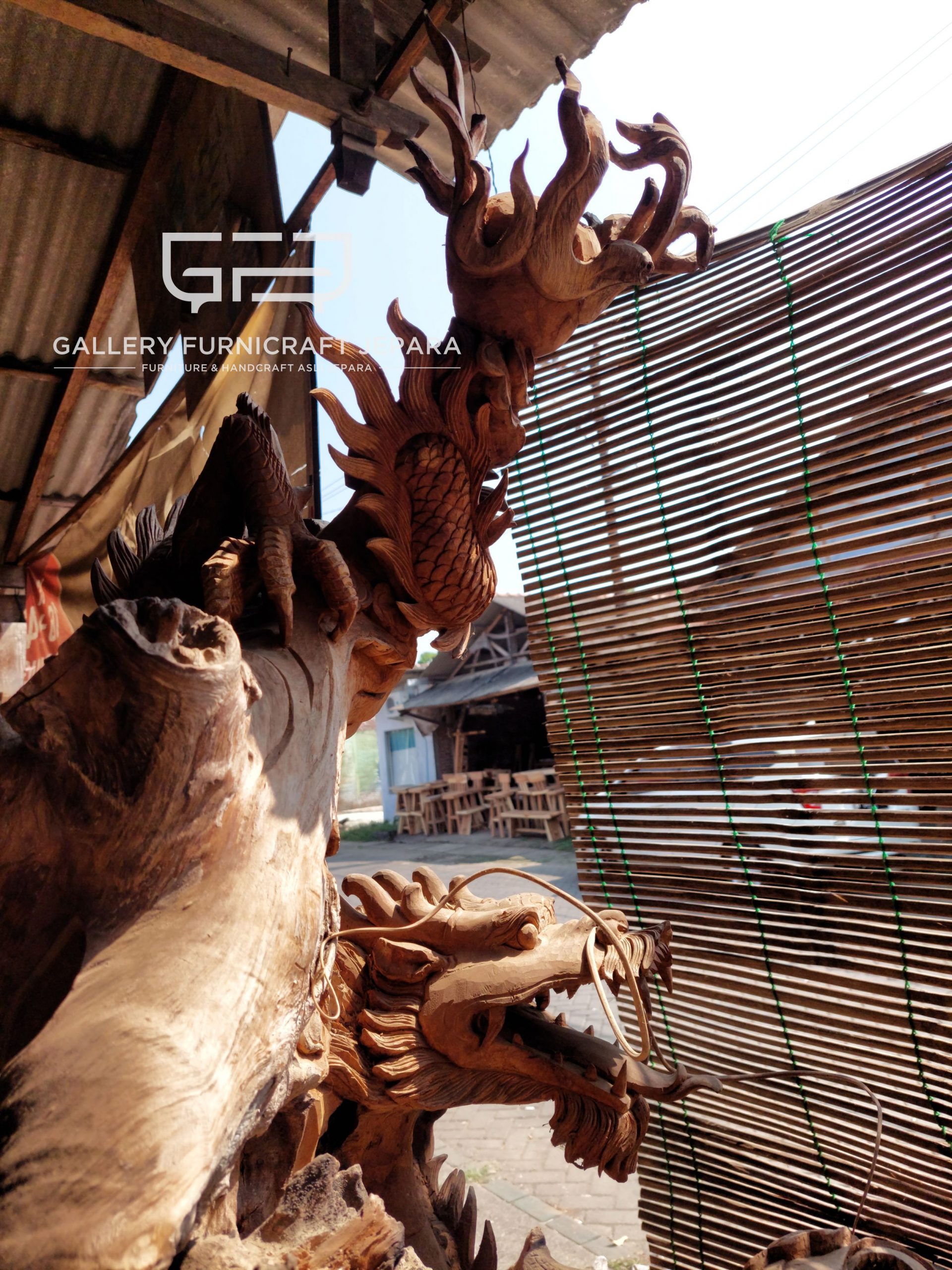 patung naga awan kayu jati 120x100x220 @18k 05