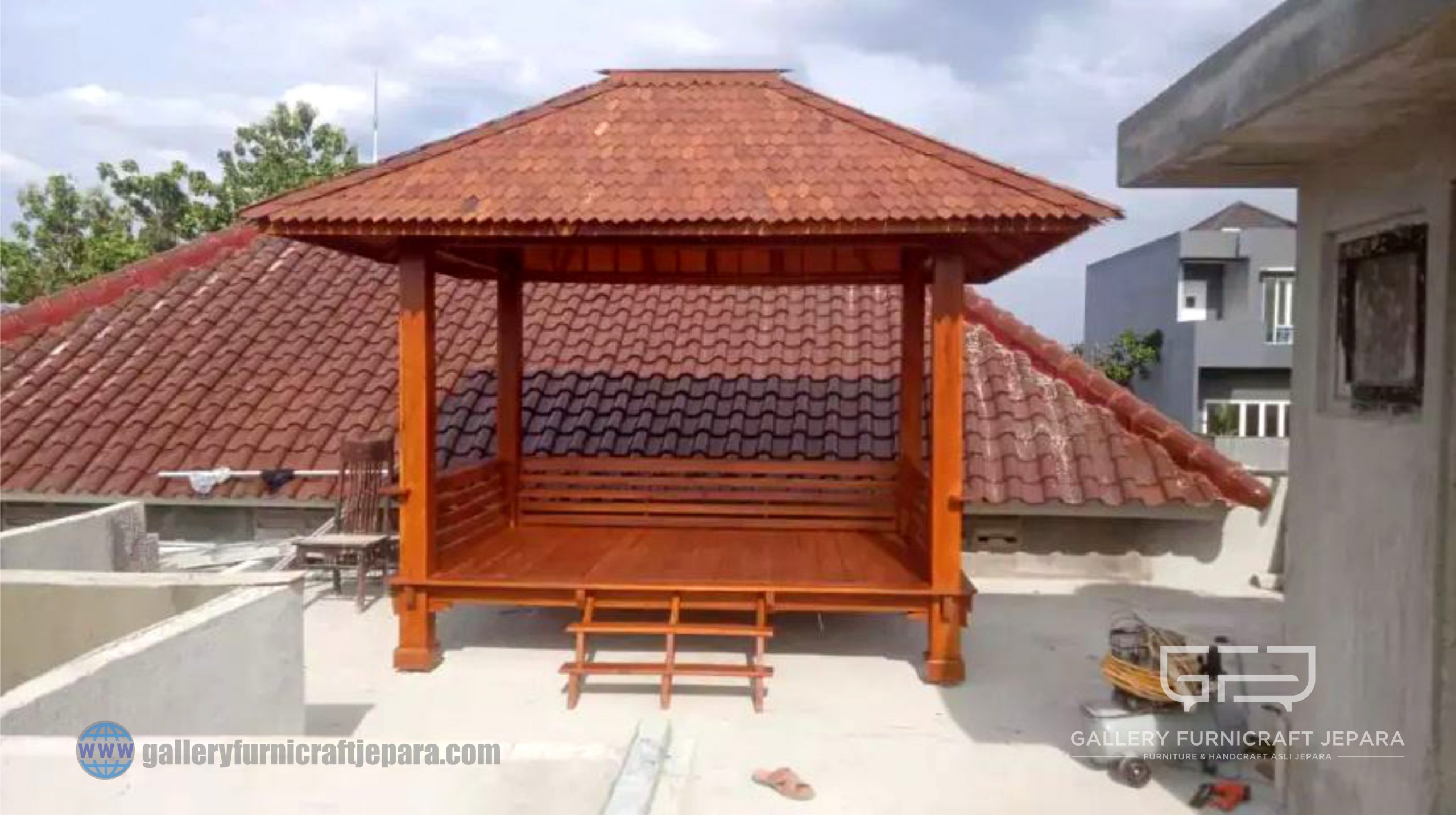 gazebo kayu jati 3x2 @14000