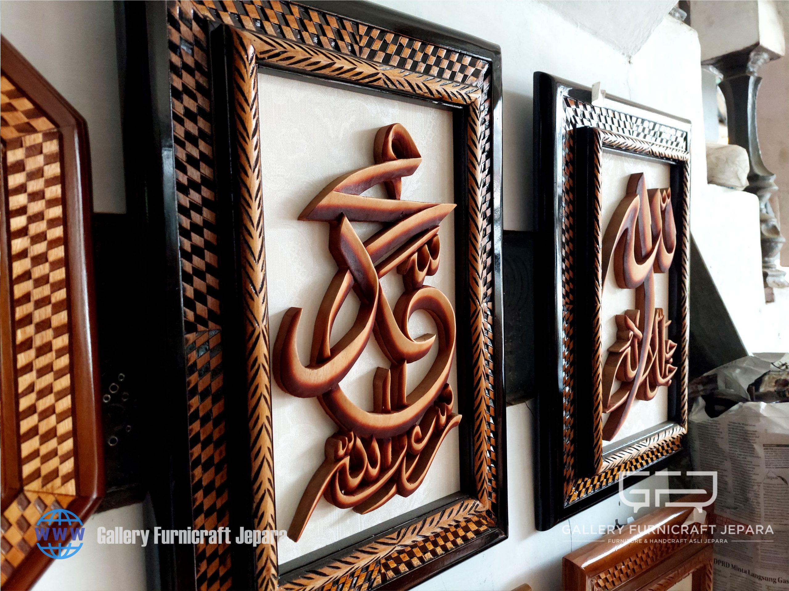 kaligrafi allah muhammad 50x35 @325