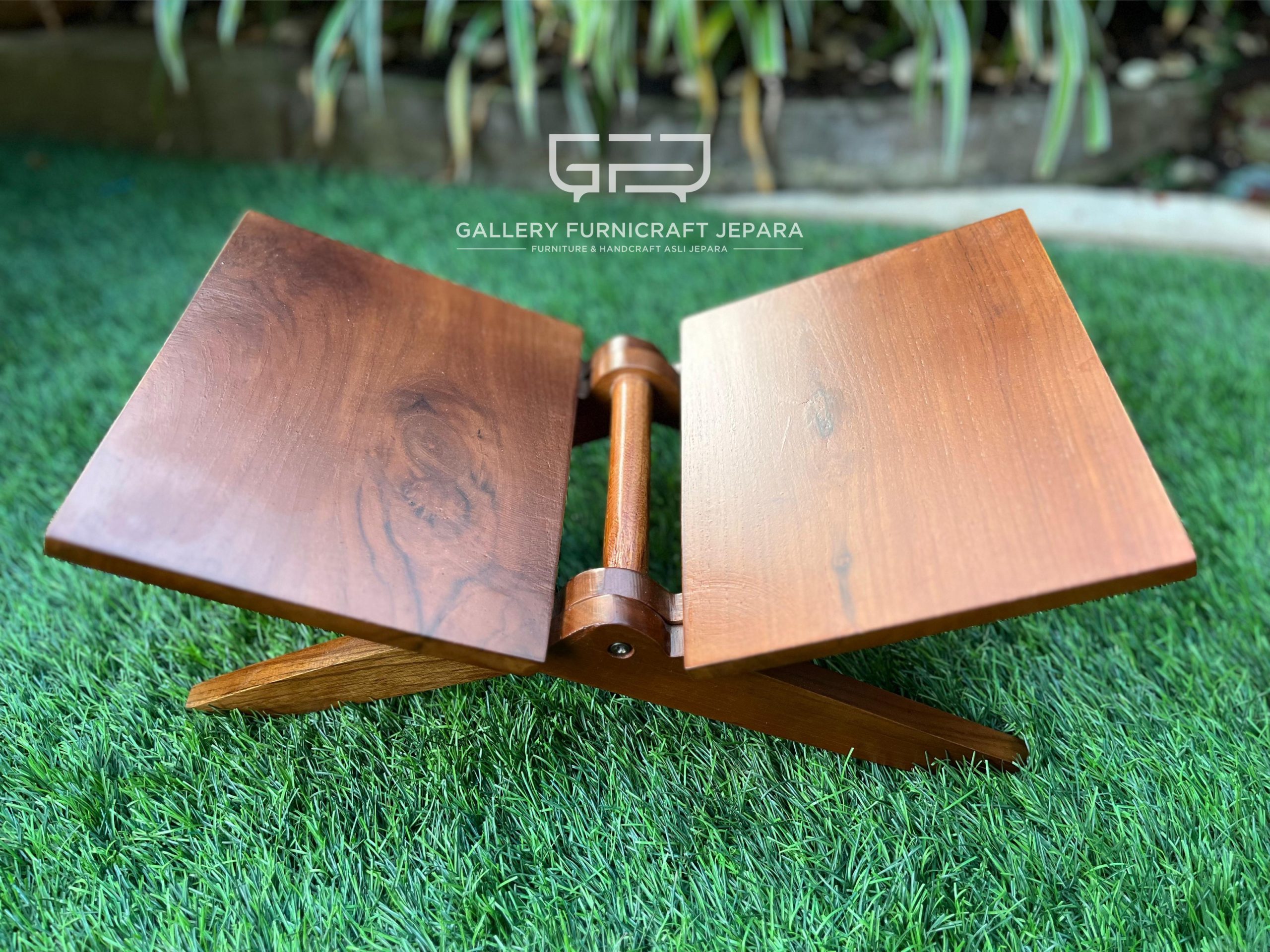 SKU198 rekal al-quran lipat kayu jati polos 33x20cm @65 05