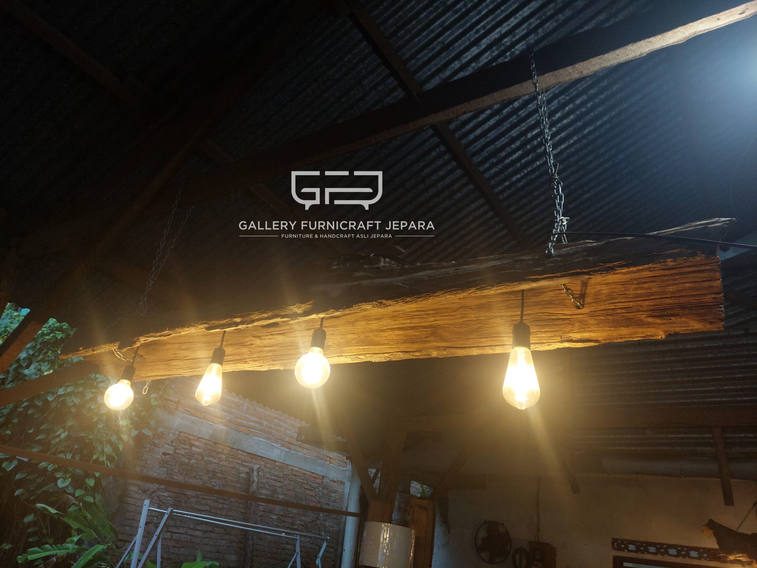 Lampu Gantung Jati Erosi Antik 200cm @1500 06