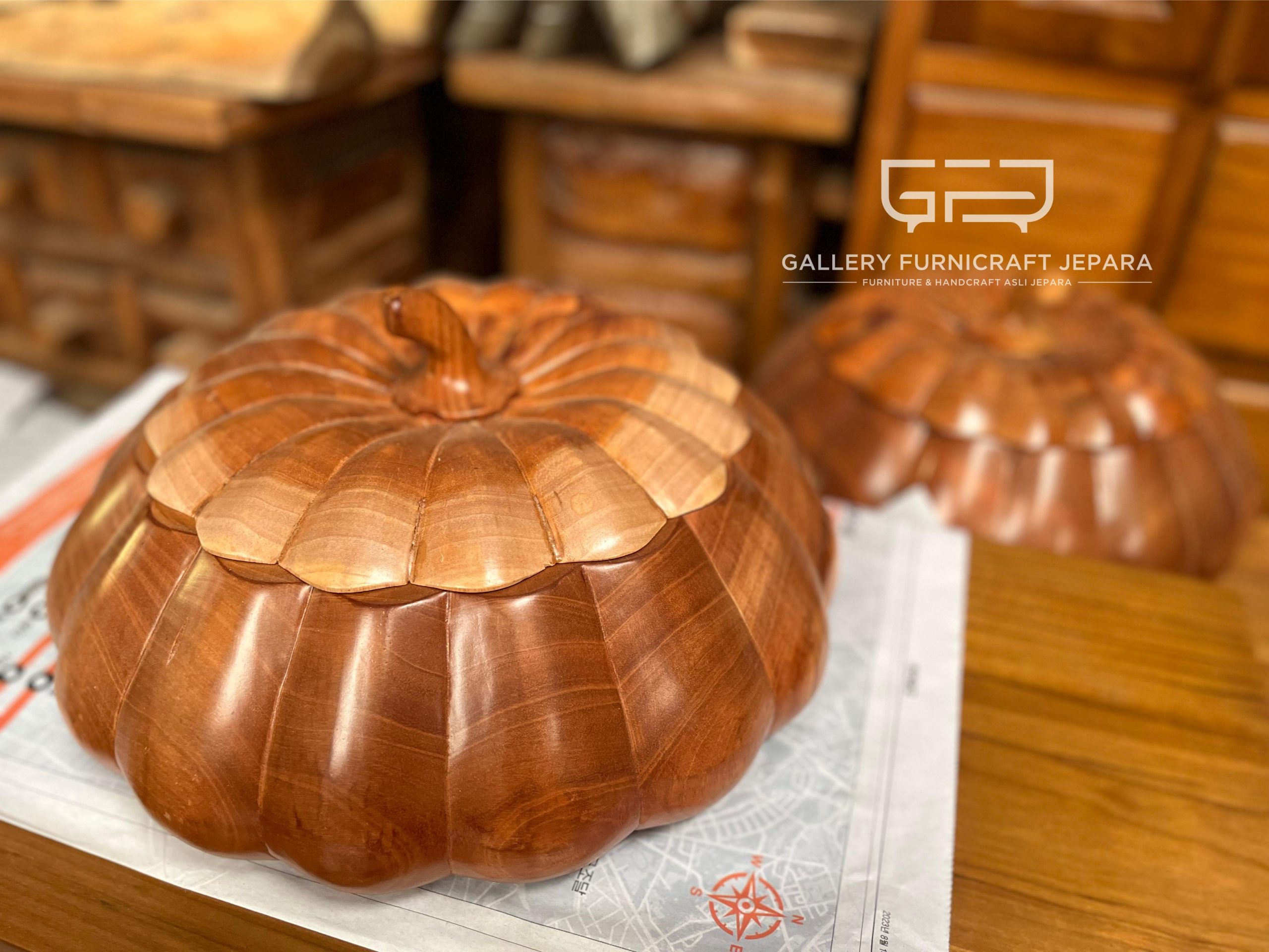 Toples Labu Kayu Jati Solid 35x15cm @250 02