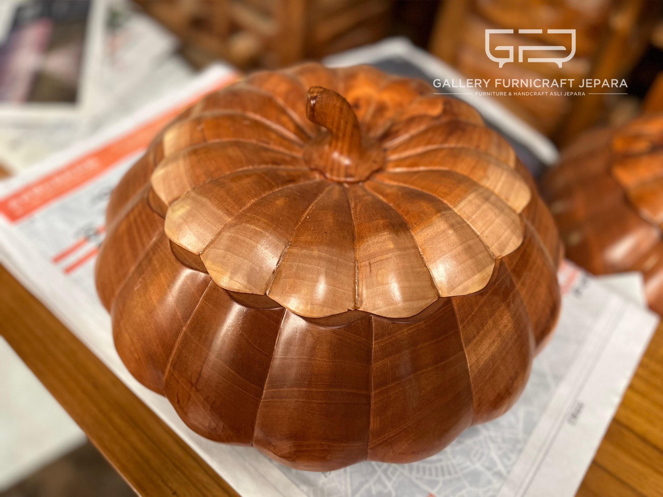 Toples Labu Kayu Jati Solid 35x15cm @250