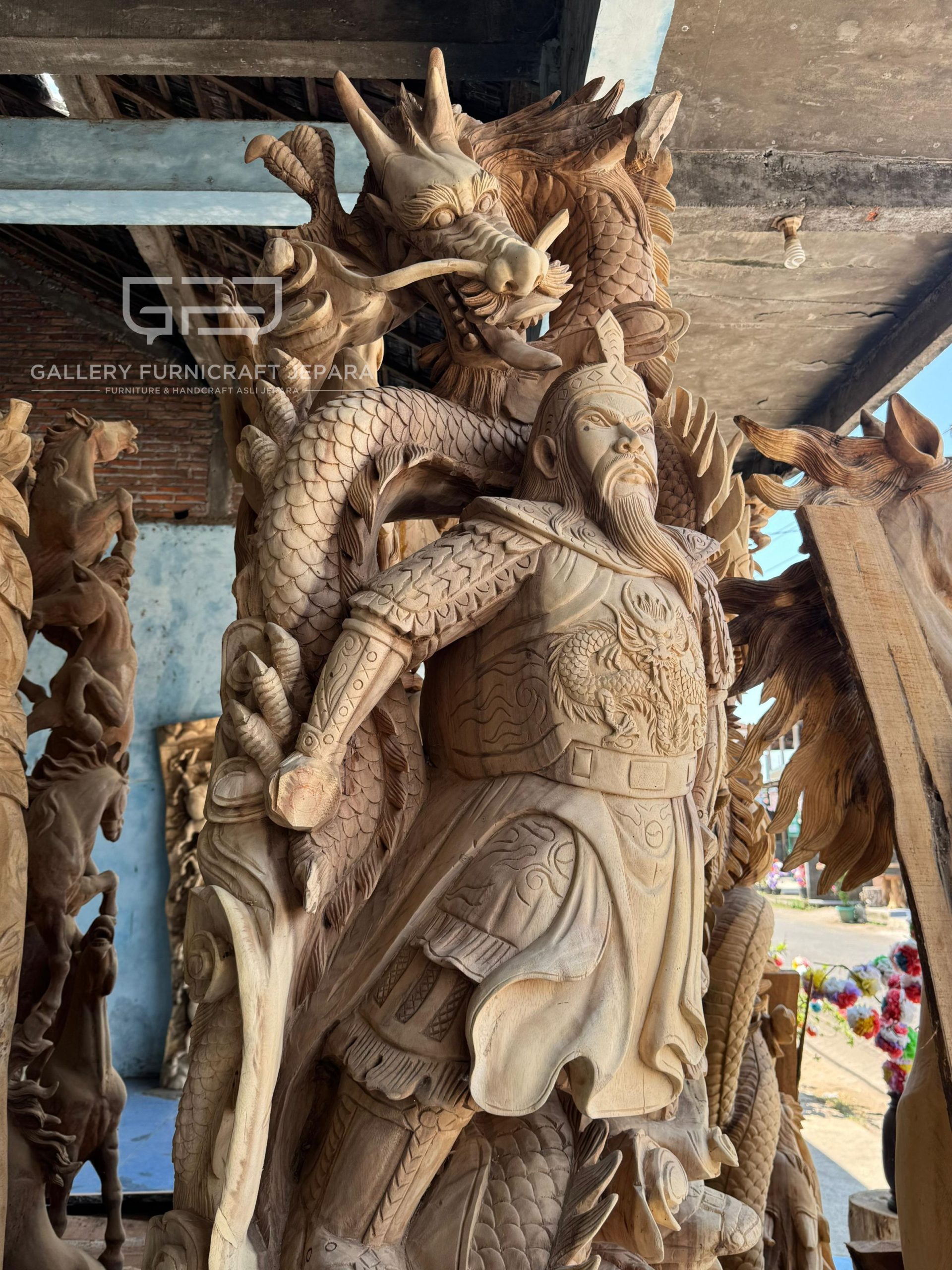 Patung Relief Ksatria Kwankong Vs Naga Tinggi 260cm @9k 03