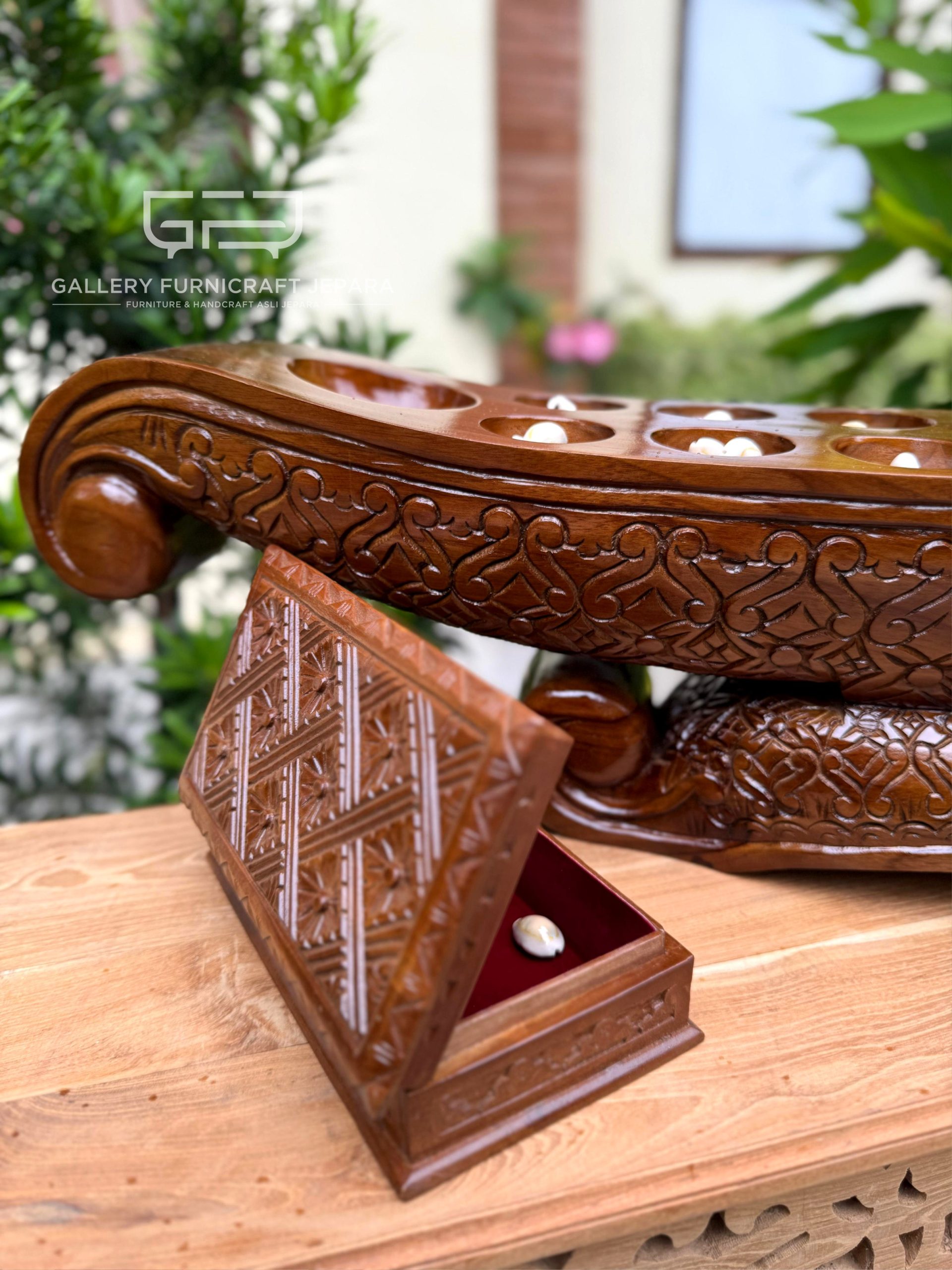 DAKON GAMELAN 7 LUBANG FULSETT TEMPAT KERANG BATIK 90X15X20CM 03