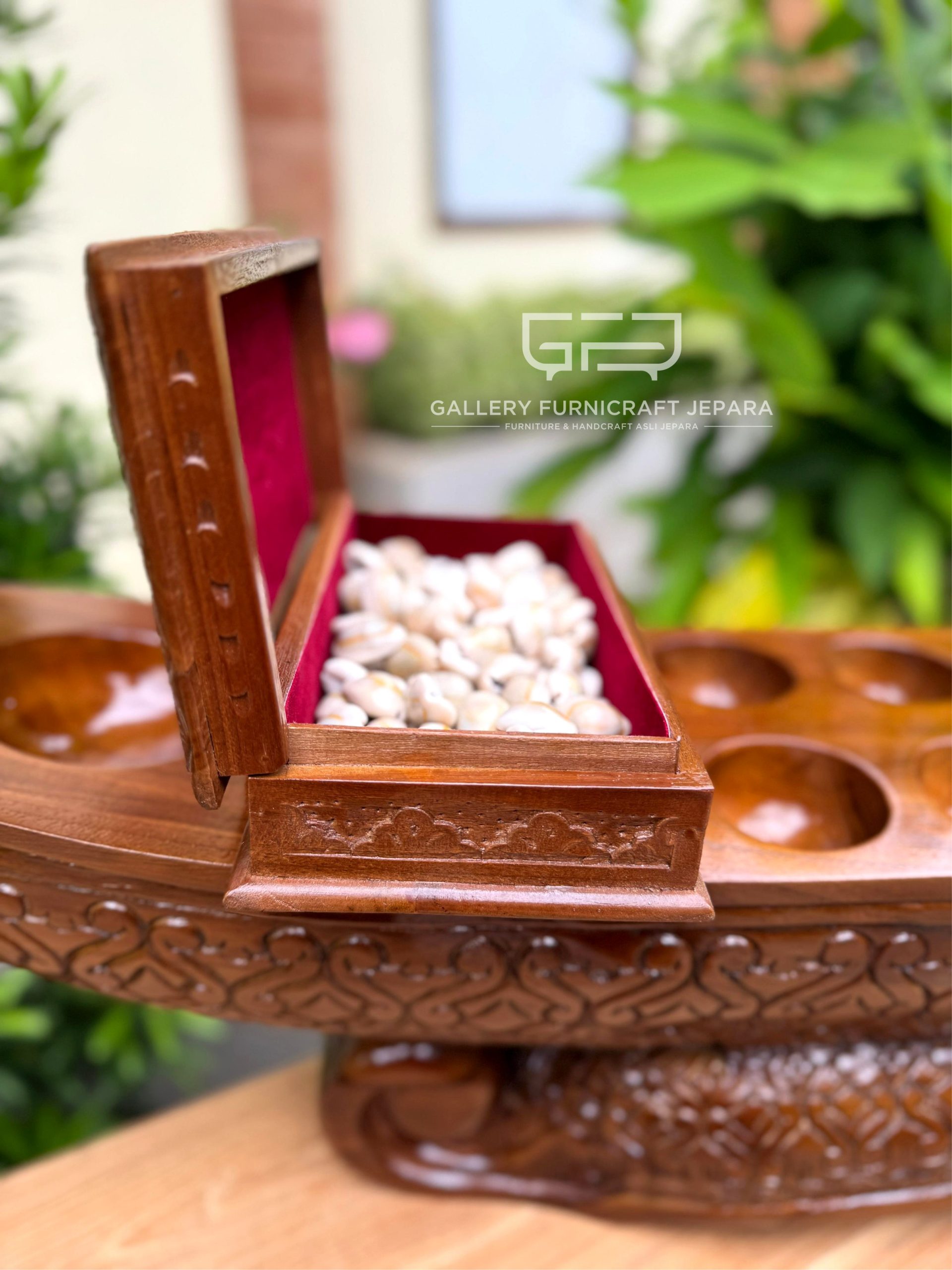 DAKON GAMELAN 7 LUBANG FULSETT TEMPAT KERANG BATIK 90X15X20CM 05