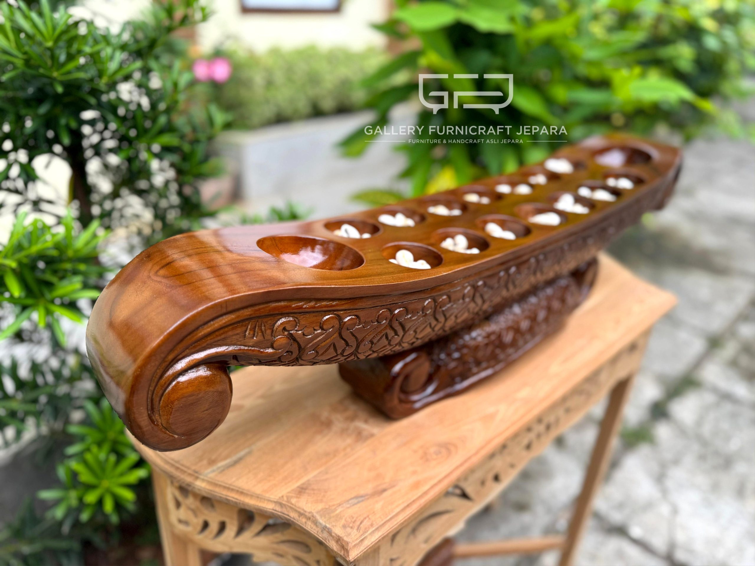 DAKON GAMELAN 7 LUBANG FULSETT TEMPAT KERANG BATIK 90X15X20CM 08