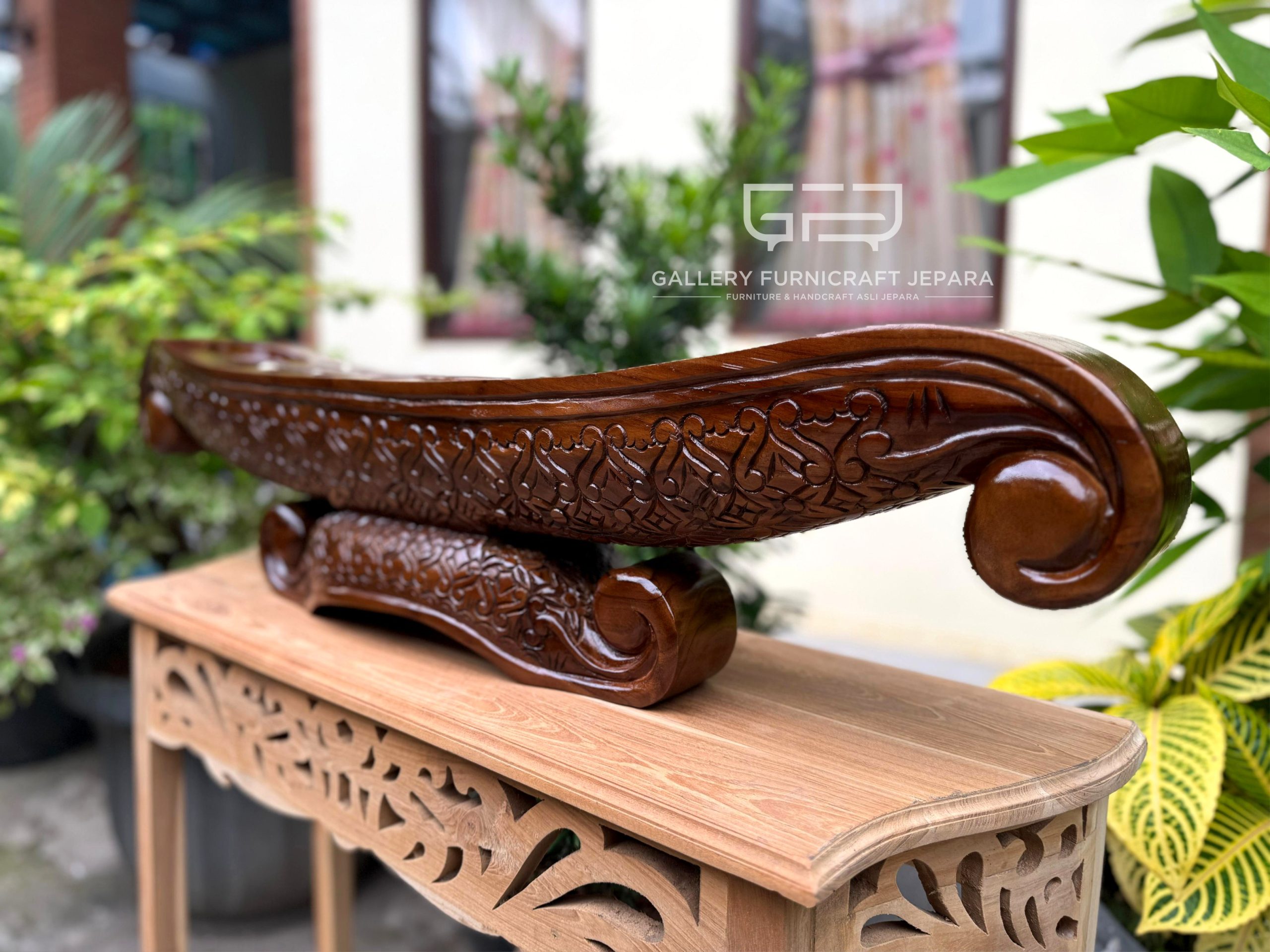 DAKON GAMELAN 7 LUBANG FULSETT TEMPAT KERANG BATIK 90X15X20CM 09