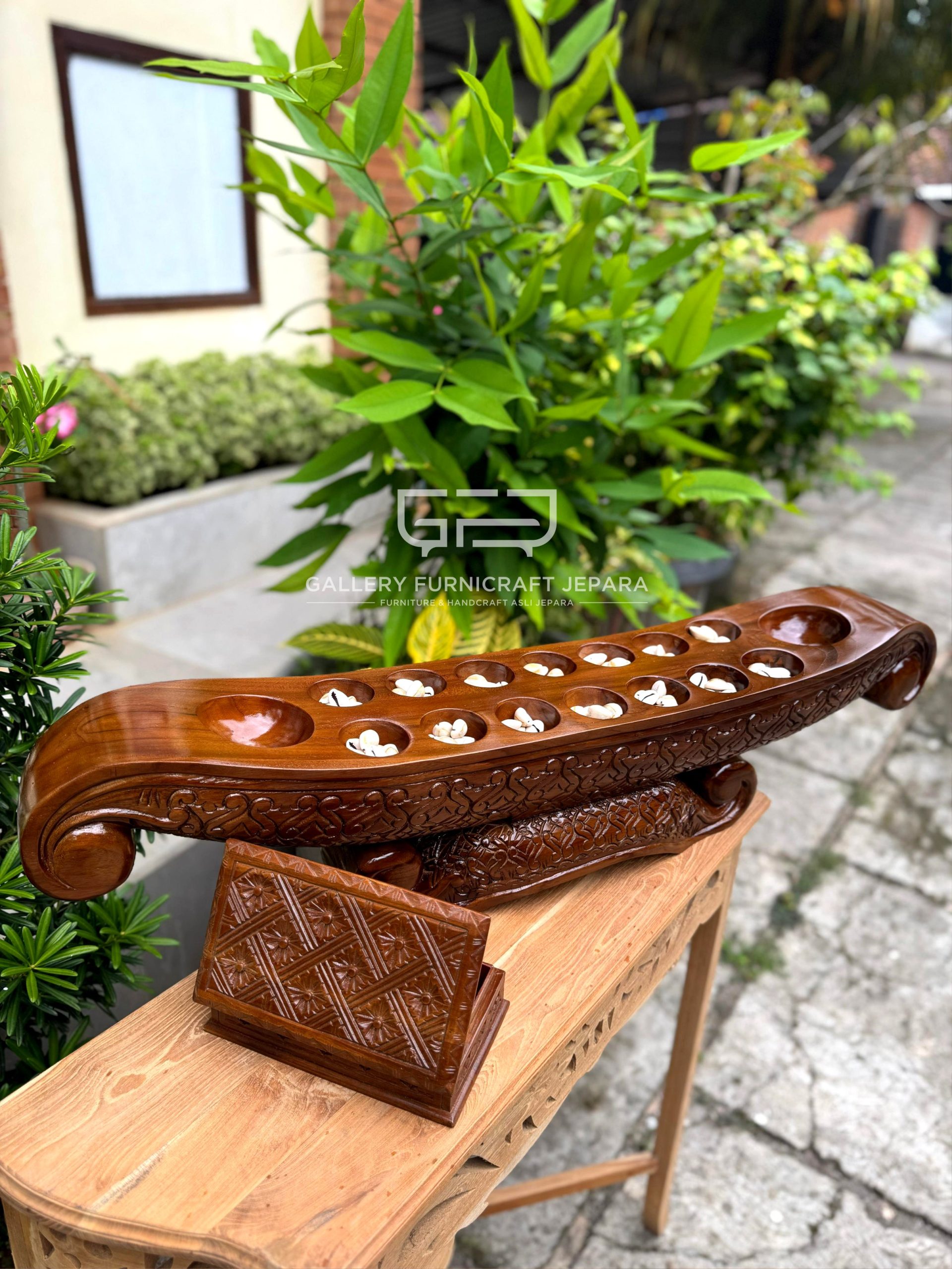 DAKON GAMELAN 7 LUBANG FULSETT TEMPAT KERANG BATIK 90X15X20CM