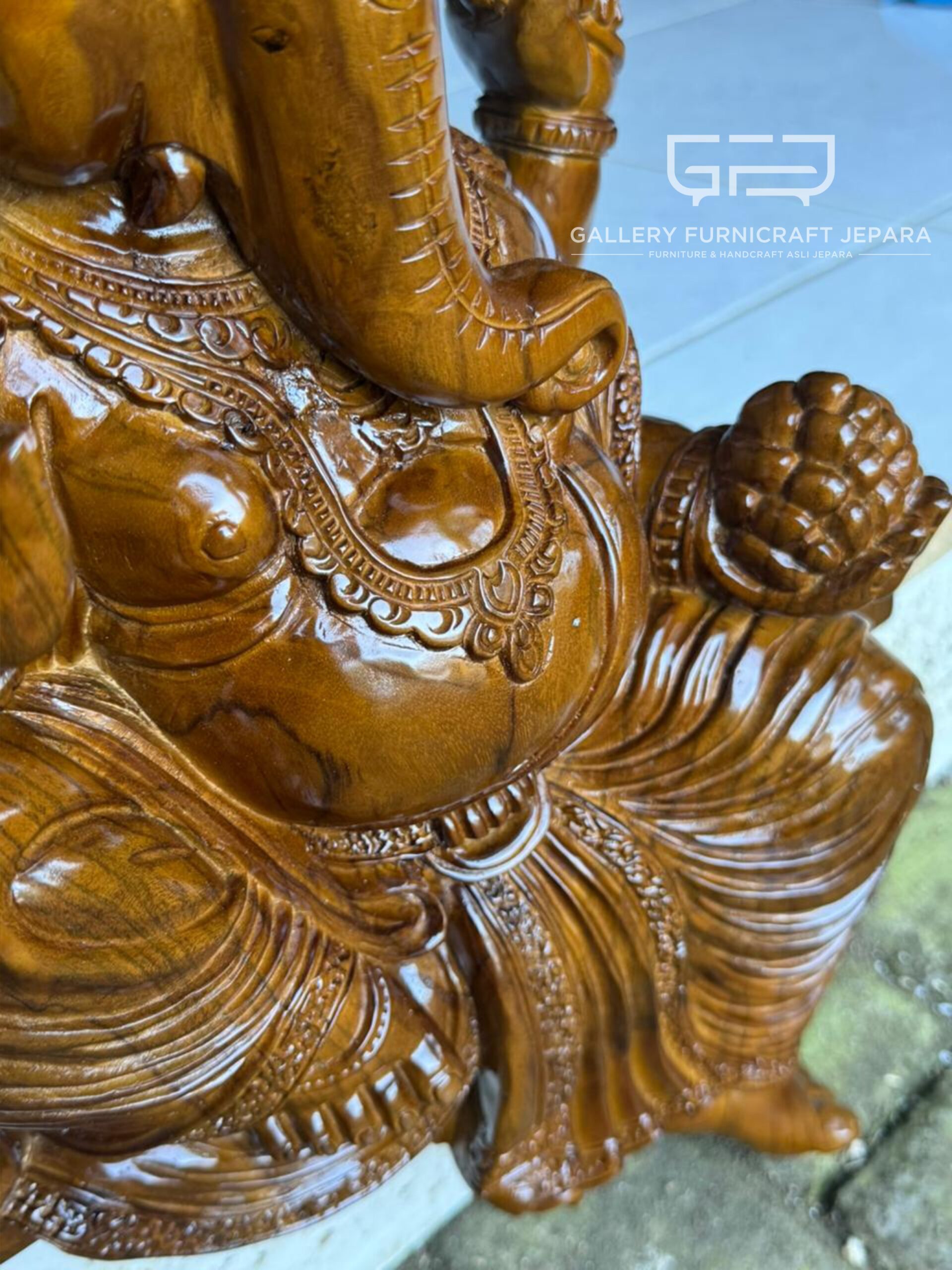 Patung Ganesha Kayu Jati 50cm @2200 02