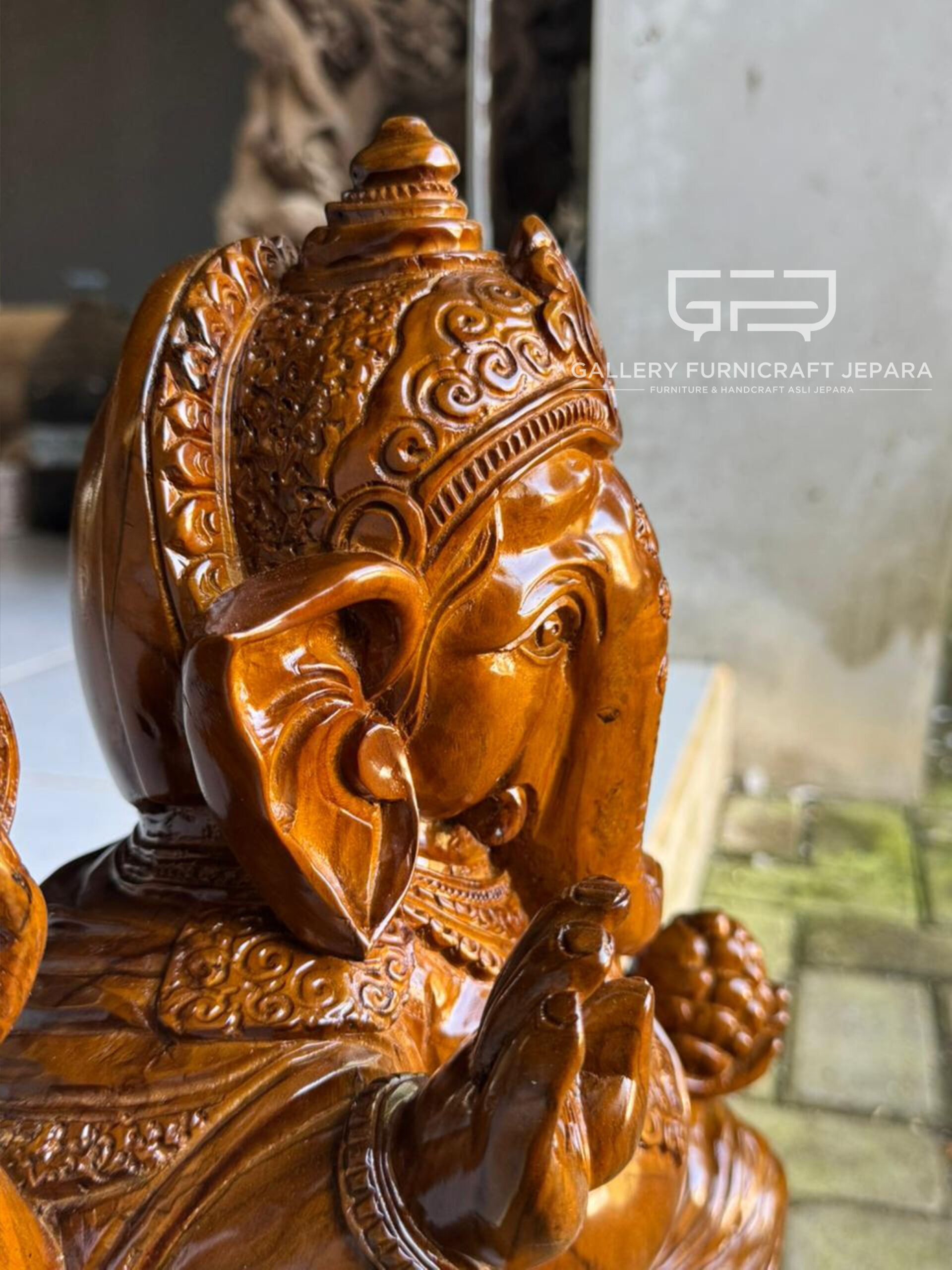 Patung Ganesha Kayu Jati 50cm @2200 03