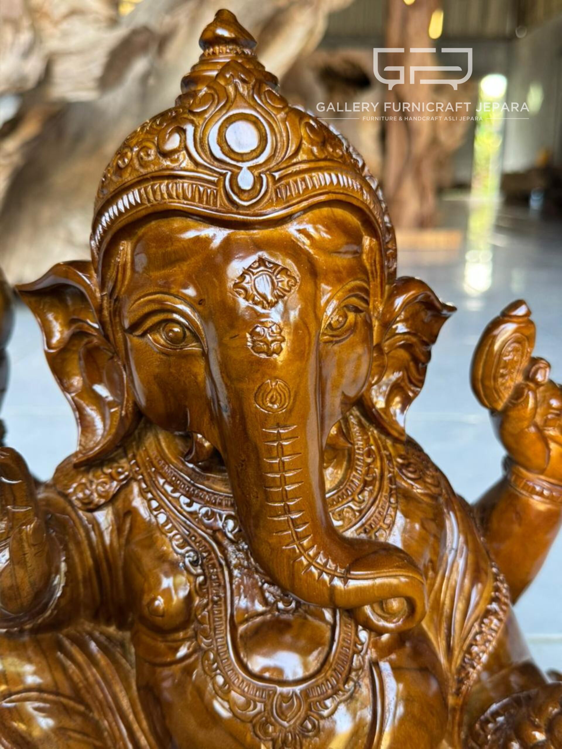 Patung Ganesha Kayu Jati 50cm @2200 04