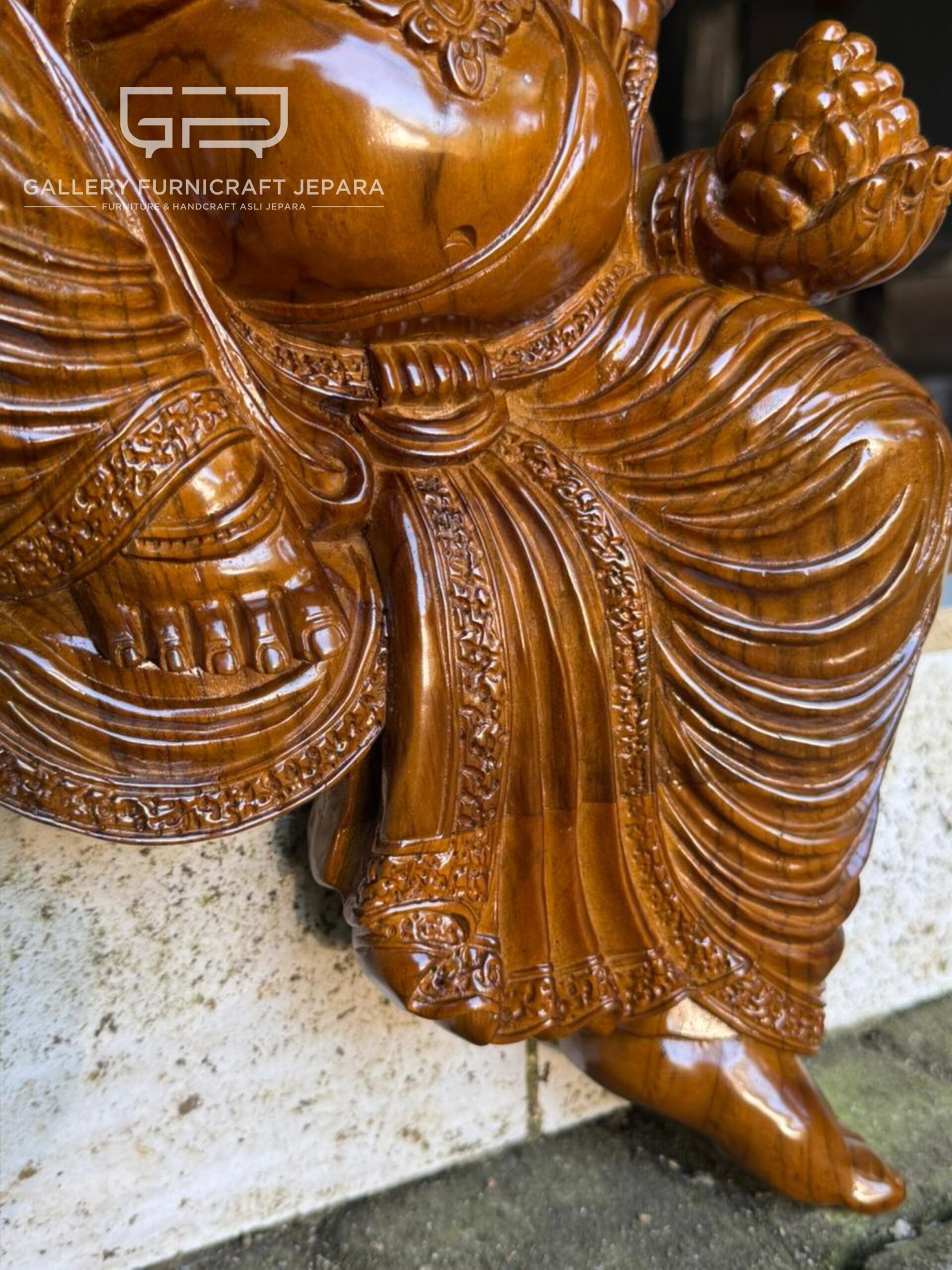 Patung Ganesha Kayu Jati 50cm @2200