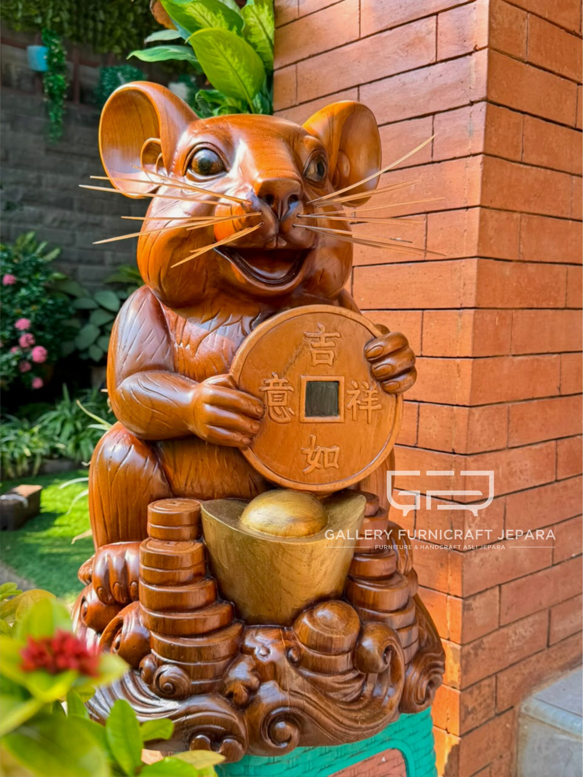 Feng Shui Rat Statue 52cm 04