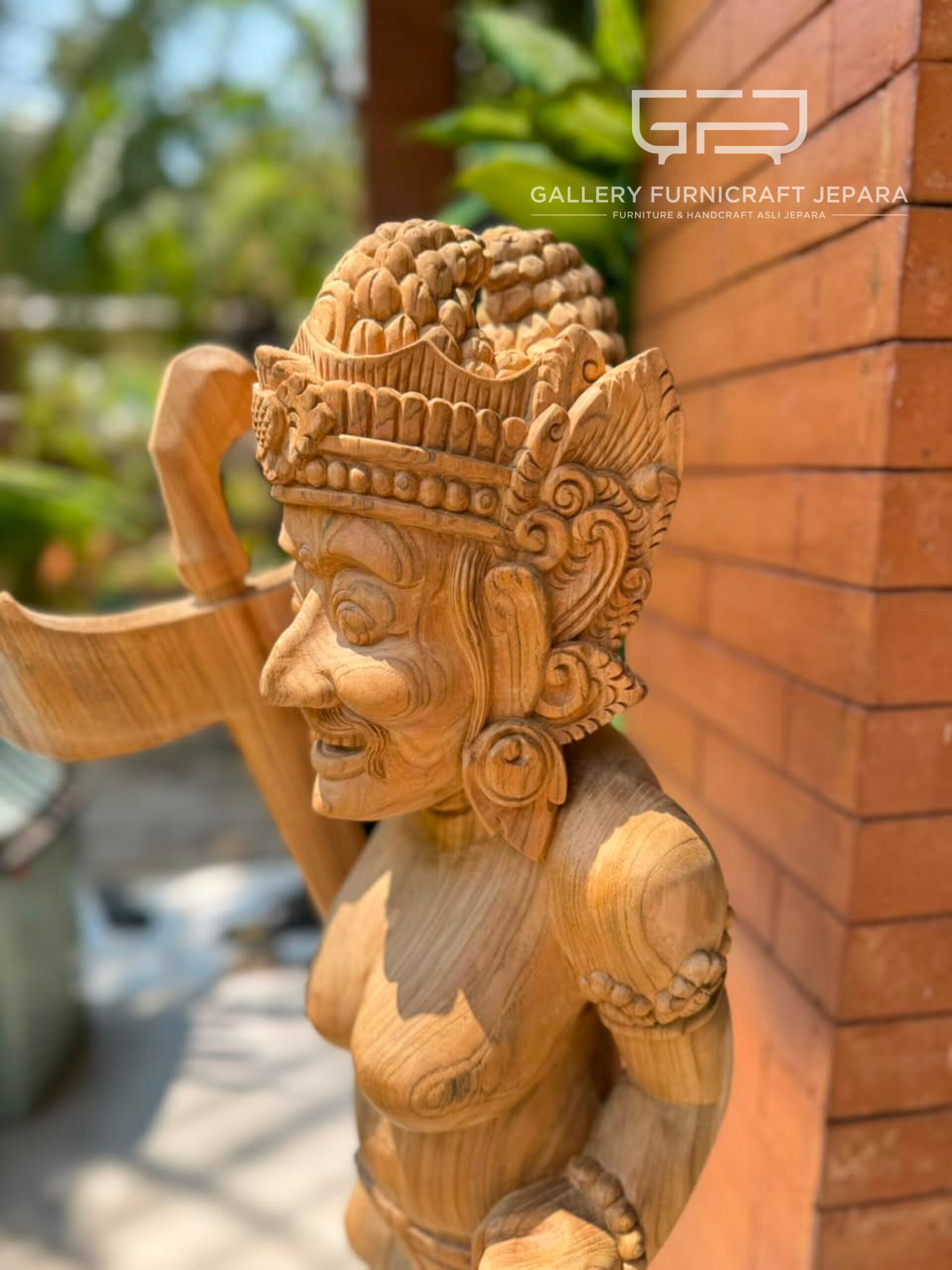 Patung Dewi Durga Dwarapala Jati 85cm @2k 02
