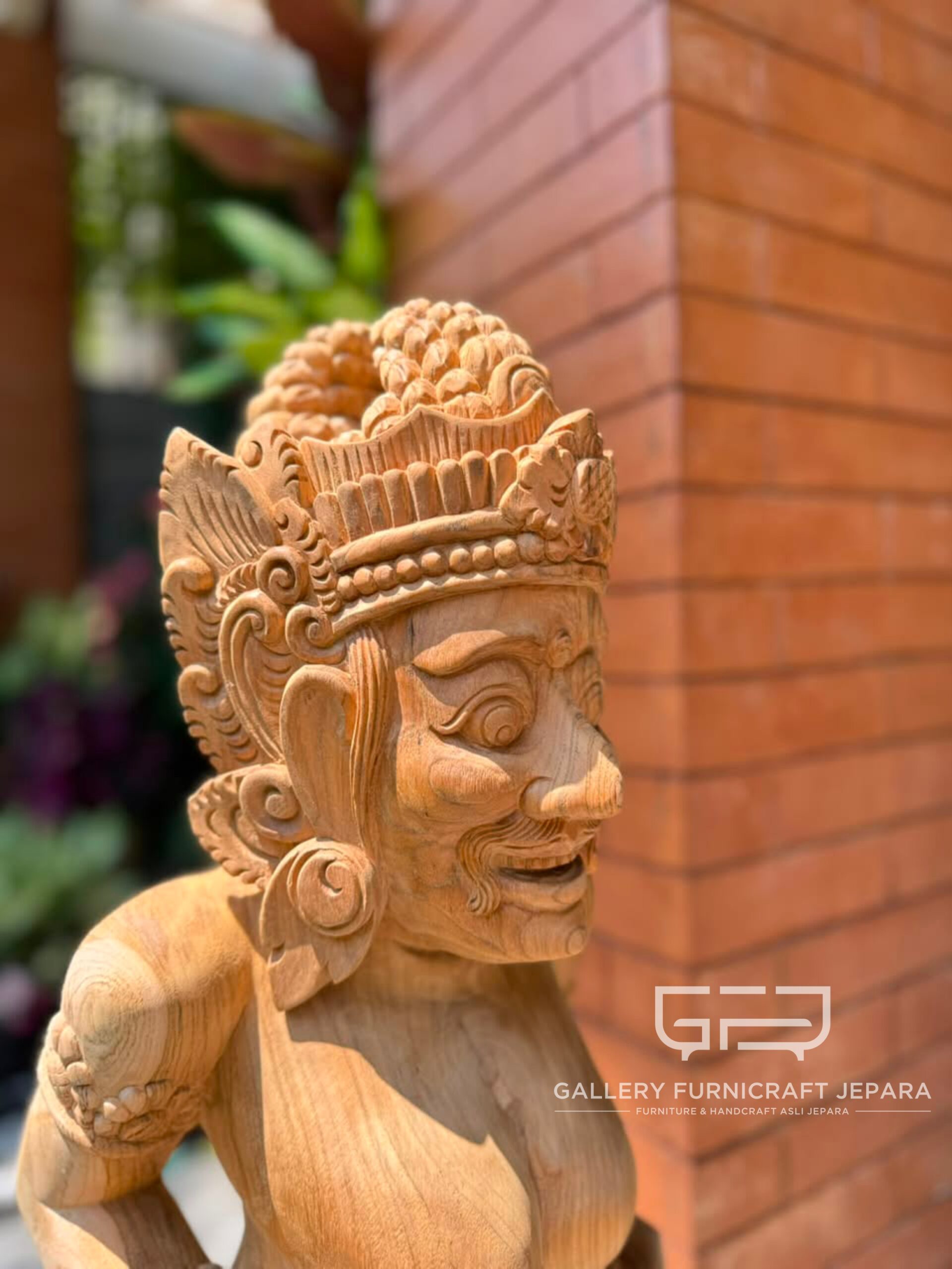 Patung Dewi Durga Dwarapala Jati 85cm @2k 03